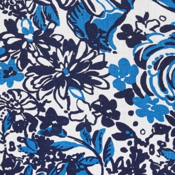 Lilly Pulitzer Blue and White Floral Midi Dress - Picture 4 of 7